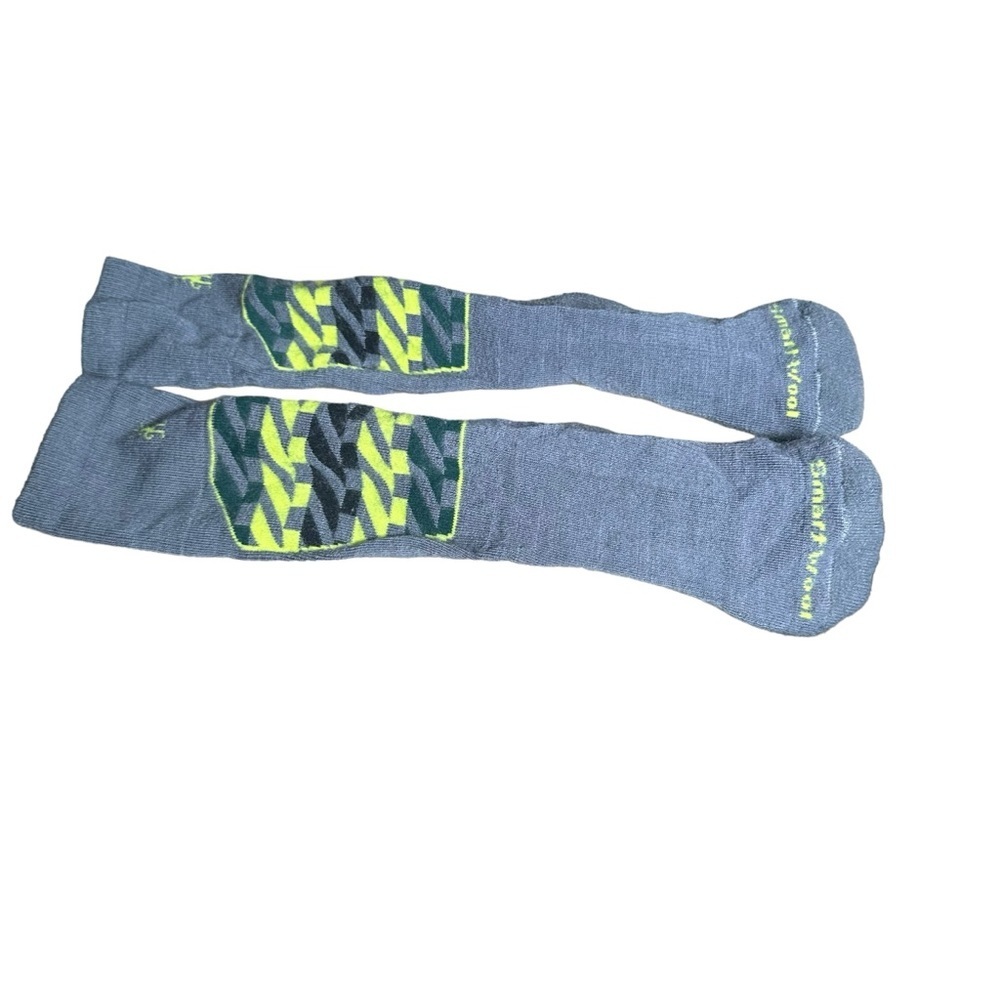Smartwool Phd Ski Light Pattern Socks Gray Green - image 3
